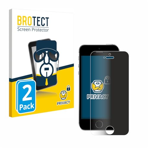 BROTECT (2 Stück Anti-Spy Blickschutzfolie für Apple iPhone SE 2016 Privacy Screen Protector [Displayschutz-Folie, Sichtschutz, Blaulichtfilter] von BROTECT