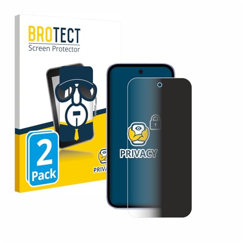 BROTECT (2 Stück Anti-Spy Blickschutzfolie für Google Pixel 9a Privacy Screen Protector [Displayschutz-Folie, Sichtschutz, Blaulichtfilter] von BROTECT