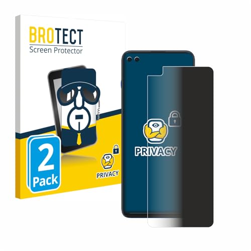 BROTECT (2 Stück Anti-Spy Blickschutzfolie für Motorola Moto G100 Privacy Screen Protector [Displayschutz-Folie, Sichtschutz, Blaulichtfilter] von BROTECT