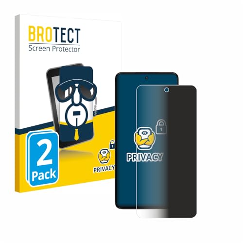 BROTECT (2 Stück Anti-Spy Blickschutzfolie für Motorola Moto G84 Privacy Screen Protector [Displayschutz-Folie, Sichtschutz, Blaulichtfilter] von BROTECT