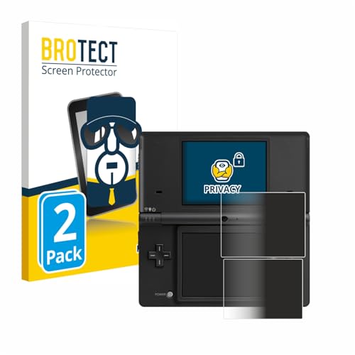 BROTECT (2 Stück Anti-Spy Blickschutzfolie für Nintendo DSi Privacy Screen Protector [Displayschutz-Folie, Sichtschutz, Blaulichtfilter] von BROTECT