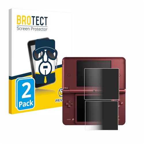 BROTECT (2 Stück Anti-Spy Blickschutzfolie für Nintendo DSi XL Privacy Screen Protector [Displayschutz-Folie, Sichtschutz, Blaulichtfilter] von BROTECT