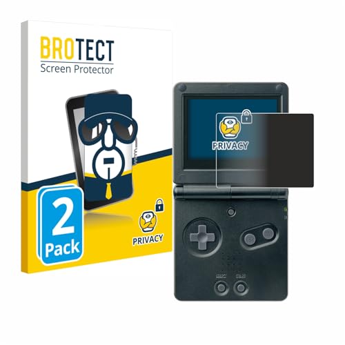 BROTECT (2 Stück Anti-Spy Blickschutzfolie für Nintendo Gameboy Advance GBA SP Privacy Screen Protector [Displayschutz, Sichtschutz] von BROTECT