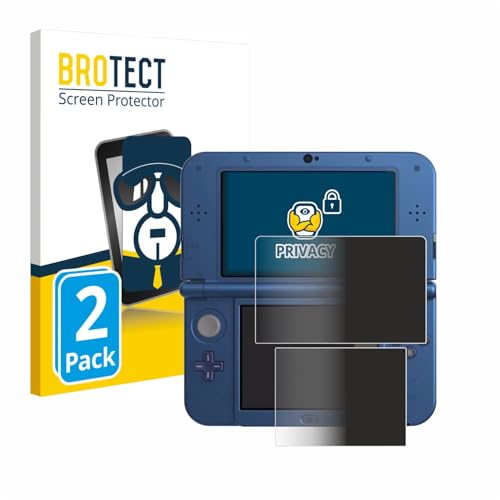 BROTECT (2 Stück Anti-Spy Blickschutzfolie für Nintendo New 3DS XL Privacy Screen Protector [Displayschutz-Folie, Sichtschutz, Blaulichtfilter] von BROTECT