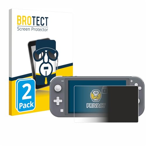 BROTECT (2 Stück Anti-Spy Blickschutzfolie für Nintendo Switch Lite Privacy Screen Protector [Displayschutz-Folie, Sichtschutz, Blaulichtfilter] von BROTECT