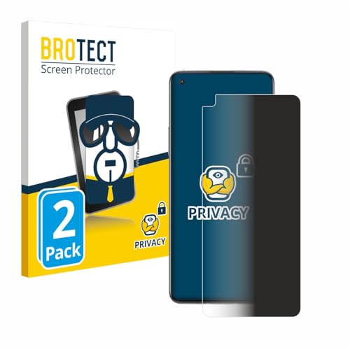 BROTECT (2 Stück Anti-Spy Blickschutzfolie für OnePlus 8T Plus Privacy Screen Protector [Displayschutz-Folie, Sichtschutz, Blaulichtfilter] von BROTECT