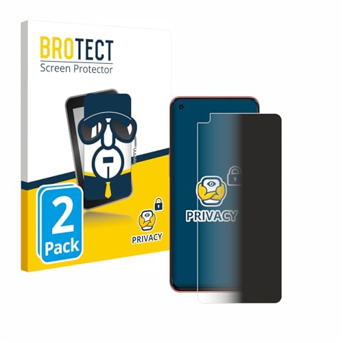 BROTECT (2 Stück Anti-Spy Blickschutzfolie für OnePlus Nord 2 5G Privacy Screen Protector [Displayschutz-Folie, Sichtschutz, Blaulichtfilter] von BROTECT