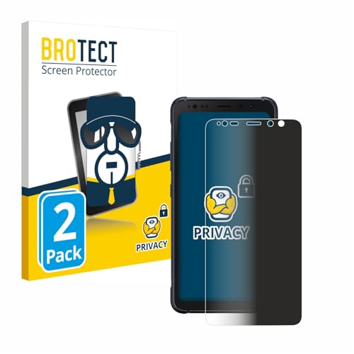 BROTECT (2 Stück Anti-Spy Blickschutzfolie für Samsung Galaxy S8 Active Privacy Screen Protector [Displayschutz, Sichtschutz, Blaulichtfilter] von BROTECT