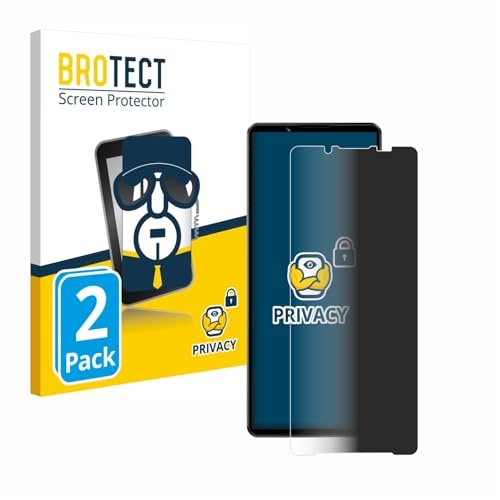 BROTECT (2 Stück Anti-Spy Blickschutzfolie für Sony Xperia 1 IV Privacy Screen Protector [Displayschutz-Folie, Sichtschutz, Blaulichtfilter] von BROTECT