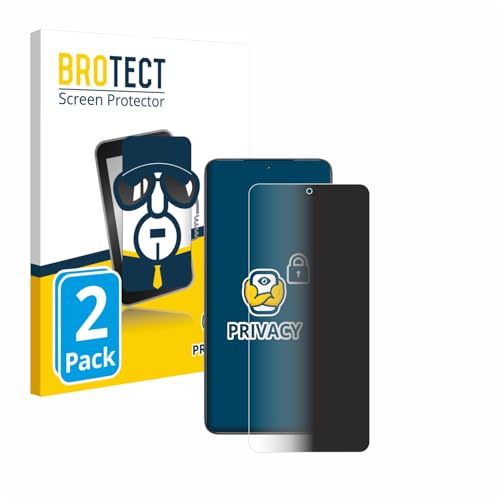 BROTECT (2 Stück Anti-Spy Blickschutzfolie für Xiaomi Poco F6 Pro Privacy Screen Protector [Displayschutz-Folie, Sichtschutz, Blaulichtfilter] von BROTECT