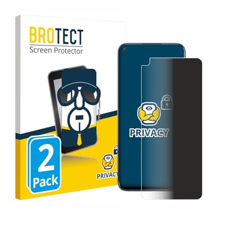BROTECT (2 Stück Anti-Spy Blickschutzfolie für realme 7 5G Privacy Screen Protector [Displayschutz-Folie, Sichtschutz, Blaulichtfilter] von BROTECT