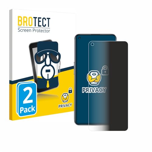 BROTECT (2 Stück Anti-Spy Blickschutzfolie für realme GT 5G Privacy Screen Protector [Displayschutz-Folie, Sichtschutz, Blaulichtfilter] von BROTECT