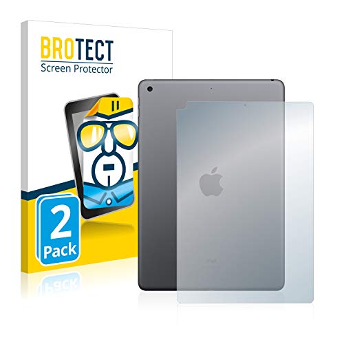 BROTECT (2 Stück Schutzfolie für Apple iPad 10.2" WiFi 2020 (Rückseite, 8. Gen.) Displayschutz Folie Ultra-Klar von BROTECT