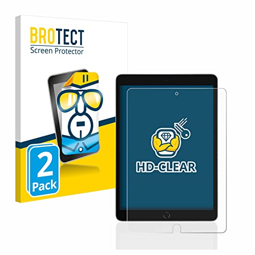 BROTECT (2 Stück Schutzfolie für Apple iPad 10.2" WiFi 2021 / WiFi Cellular 2021 Displayschutz Folie Ultra-Klar von BROTECT