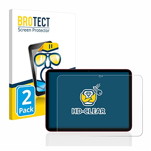 BROTECT (2 Stück Schutzfolie für Apple iPad 10.9" WiFi 2022 (10. Gen.) Displayschutz Folie Ultra-Klar von BROTECT
