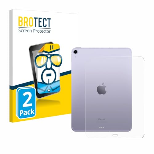 BROTECT (2 Stück Schutzfolie für Apple iPad Air 5 2022 (Rückseite, 5. Gen.) Displayschutz Folie Ultra-Klar von BROTECT