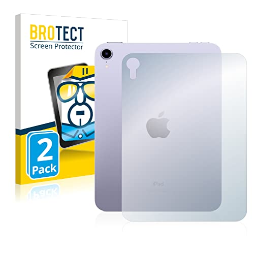 BROTECT (2 Stück Schutzfolie für Apple iPad Mini 6 WiFi 2021 (Rückseite, 6 Gen.) Displayschutz Folie Ultra-Klar von BROTECT