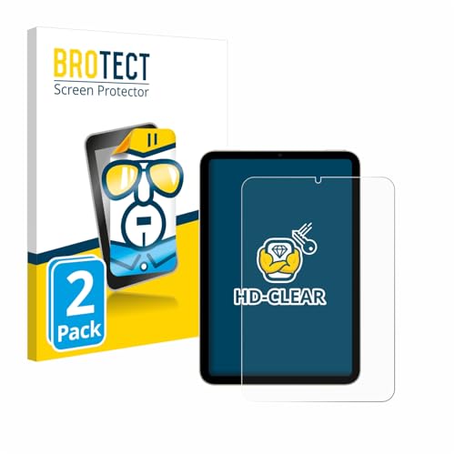 BROTECT (2 Stück Schutzfolie für Apple iPad Mini 7 2024 Displayschutz Folie Ultra-Klar von BROTECT