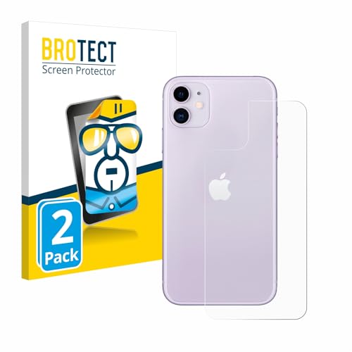 BROTECT (2 Stück Schutzfolie für Apple iPhone 11 (Rückseite) Displayschutz Folie Ultra-Klar von BROTECT