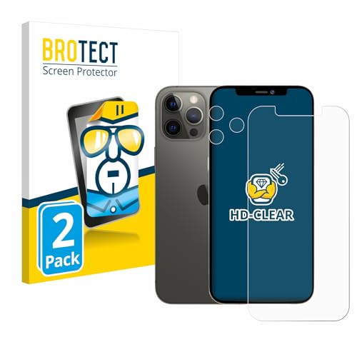 BROTECT (2 Stück Schutzfolie für Apple iPhone 12 Pro Max (Display+Kamera) Displayschutz Folie Ultra-Klar von BROTECT