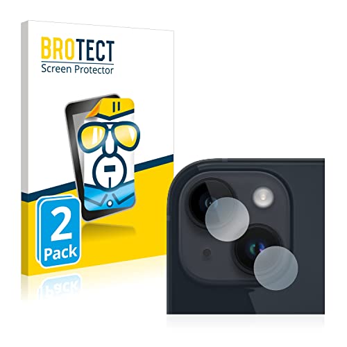 BROTECT (2 Stück Schutzfolie für Apple iPhone 14 Plus (NUR Kameraschutz) Displayschutz Folie Ultra-Klar von BROTECT