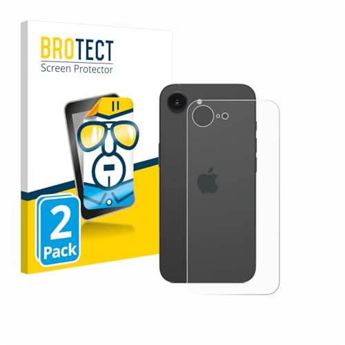 BROTECT (2 Stück Schutzfolie für Apple iPhone 16e (Rückseite) Displayschutz Folie Ultra-Klar von BROTECT