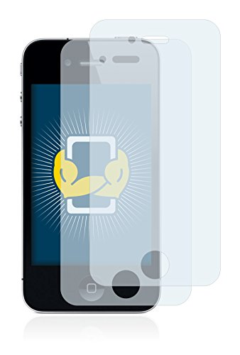 BROTECT (2 Stück Schutzfolie für Apple iPhone 4 / 4S Displayschutz Folie Ultra-Klar von BROTECT