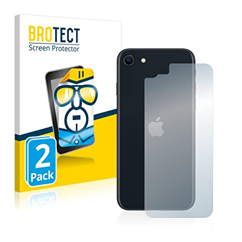 BROTECT (2 Stück Schutzfolie für Apple iPhone SE 3 2022 (Rückseite) Displayschutz Folie Ultra-Klar von BROTECT