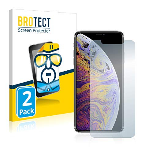 BROTECT (2 Stück Schutzfolie für Apple iPhone XS Max / 11 Pro Max Displayschutz Folie Ultra-Klar von BROTECT