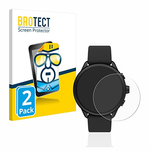 BROTECT (2 Stück Schutzfolie für Fossil Smartwatch Wellness (Gen 6) Hybrid Displayschutz Folie Ultra-Klar von BROTECT