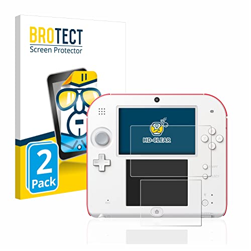 BROTECT (2 Stück Schutzfolie für Nintendo 2DS Displayschutz Folie Ultra-Klar von BROTECT