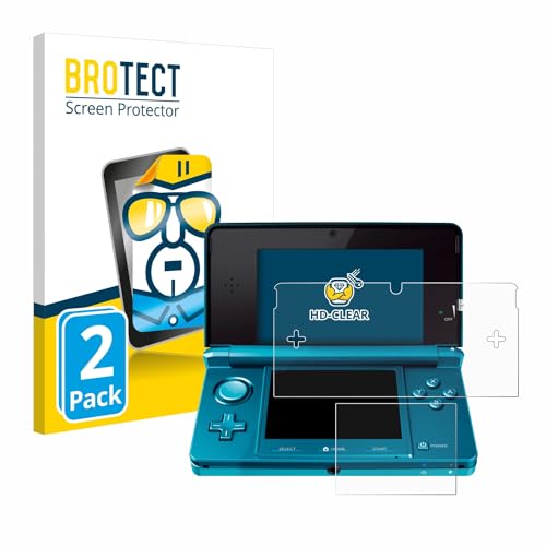 BROTECT (2 Stück Schutzfolie für Nintendo 3DS Displayschutz Folie Ultra-Klar von BROTECT