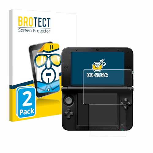 BROTECT (2 Stück Schutzfolie für Nintendo 3DS XL SPM7800 Displayschutz Folie Ultra-Klar von BROTECT