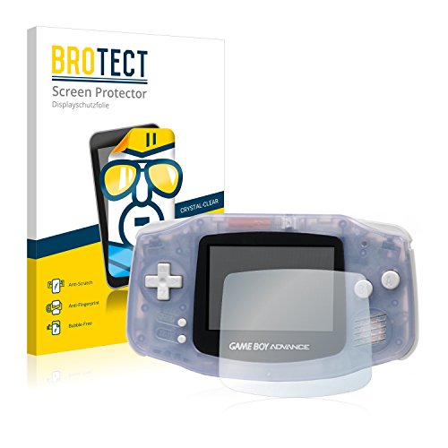 BROTECT (2 Stück Schutzfolie für Nintendo Gameboy Advance GBA Displayschutz Folie Ultra-Klar von BROTECT