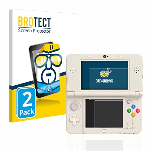 BROTECT (2 Stück Schutzfolie für Nintendo New 3DS Displayschutz Folie Ultra-Klar von BROTECT