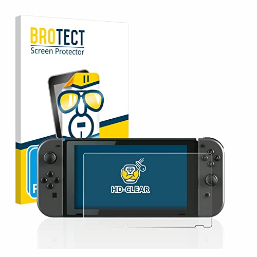 BROTECT (2 Stück Schutzfolie für Nintendo Switch Displayschutz Folie Ultra-Klar von BROTECT