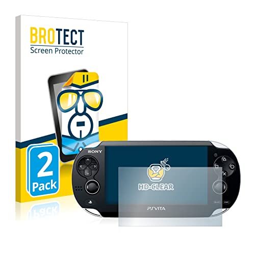 BROTECT (2 Stück Schutzfolie für Sony Playstation PS Vita Displayschutz Folie Ultra-Klar von BROTECT