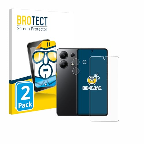 BROTECT (2 Stück Schutzfolie für Xiaomi Redmi Note 13 5G (Display+Kamera) Displayschutz Folie Ultra-Klar von BROTECT