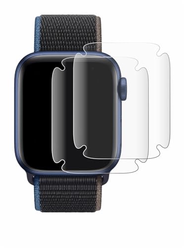BROTECT 2 Stück Full-Cover Schutzfolie für Apple Watch Series 6 / SE (44 mm) Full-Screen Displayschutz-Folie [3D Curved, Kristall-Klar] von BROTECT