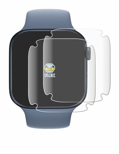 BROTECT 2 Stück Full-Cover Schutzfolie für Apple Watch Series 8/9 Full-Screen Displayschutz-Folie [3D Curved, Anti-Fingerprint, Kristall-Klar] von BROTECT