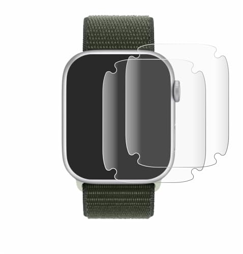 BROTECT 2 Stück Full-Cover Schutzfolie für Apple Watch Series 9 (45 mm) Full-Screen Displayschutz-Folie [3D Curved, Anti-Fingerprint, Kristall-Klar] von BROTECT