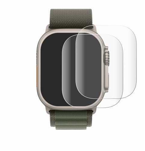 BROTECT 2 Stück Full-Cover Schutzfolie für Apple Watch Ultra/Ultra 2 Full-Screen Displayschutz-Folie [3D Curved, Anti-Fingerprint, Kristall-Klar] von BROTECT