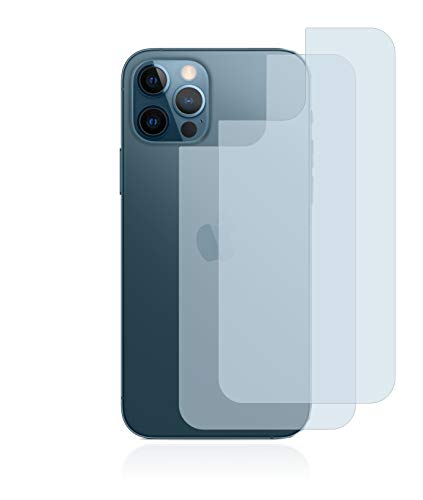 BROTECT 2 Stück Full-Cover Schutzfolie für Apple iPhone 12 Pro (Rückseite) Full-Screen Displayschutz-Folie [3D Curved, Kristall-Klar] von BROTECT