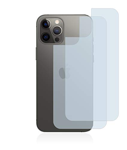 BROTECT 2 Stück Full-Cover Schutzfolie für Apple iPhone 12 Pro Max (Rückseite) Full-Screen Displayschutz-Folie [3D Curved, Kristall-Klar] von BROTECT