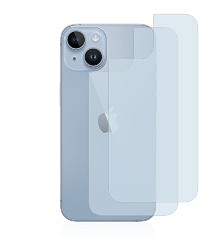 BROTECT 2 Stück Full-Cover Schutzfolie für Apple iPhone 14 (Rückseite) Full-Screen Displayschutz-Folie [3D Curved, Anti-Fingerprint, Kristall-Klar] von BROTECT