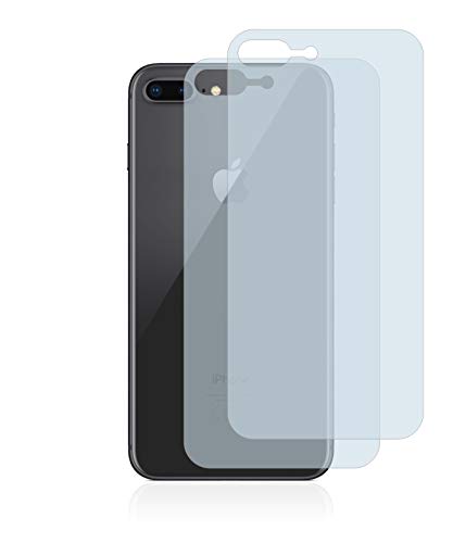 BROTECT 2 Stück Full-Cover Schutzfolie für Apple iPhone 8 Plus (Rückseite) Full-Screen Displayschutz-Folie [3D Curved, Kristall-Klar] von BROTECT