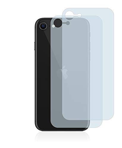 BROTECT 2 Stück Full-Cover Schutzfolie für Apple iPhone SE 2 / SE 3 (Rückseite) Full-Screen Displayschutz-Folie [3D Curved, Kristall-Klar] von BROTECT
