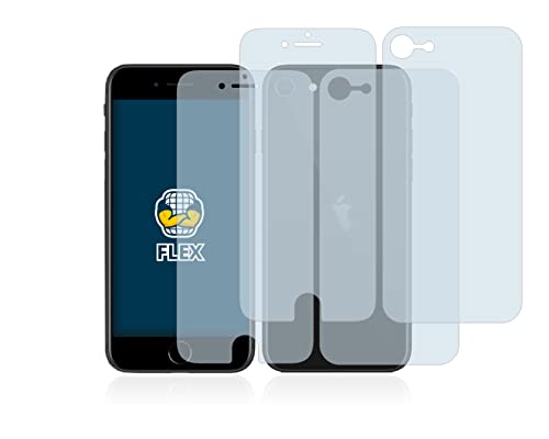 BROTECT 2 Stück Full-Cover Schutzfolie für Apple iPhone SE 2 / SE 3 (Vorder + Rückseite) Full-Screen Displayschutz-Folie [3D Curved, Kristall-Klar] von BROTECT
