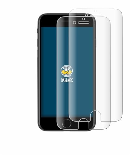 BROTECT 2 Stück Full-Cover Schutzfolie für Apple iPhone SE 2 / SE 3 Full-Screen Displayschutz-Folie [3D Curved, Anti-Fingerprint, Kristall-Klar] von BROTECT