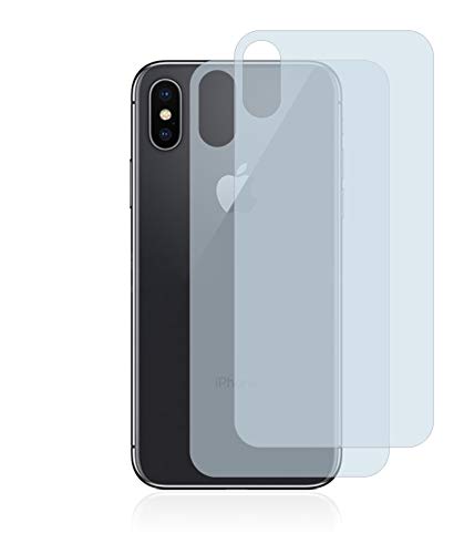 BROTECT 2 Stück Full-Cover Schutzfolie für Apple iPhone X/Xs (Rückseite) Full-Screen Displayschutz-Folie [3D Curved, Kristall-Klar] von BROTECT